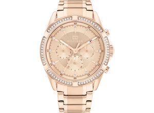 7613272491549 - Multifunktionsuhr TOMMY HILFIGER SPORT 1782558 Armbanduhren rosegold (roségoldfarben) Damen Quarzuhren Quarzuhr Armbanduhr Damen Datum Glaskristalle 1224-Std-Anzeige