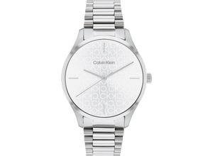 7613272497435 - Quarzuhr CALVIN KLEIN ICONIC 25200168 Armbanduhren silberfarben Damen Quarzuhren Armbanduhr Damenuhr Mineralglas