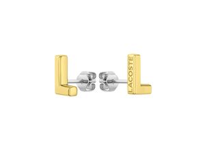 7613272508896 - Paar Ohrstecker LACOSTE Schmuck Edelstahl Ohrrschmuck Ohrringe FUNDAMENT Gr Edelstahl gelb (gelbgoldfarben) Damen Ohrstecker