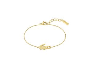 7613272509381 - Armband LACOSTE Schmuck Edelstahl Ankerkette CROCODILE Armbänder Gr Edelstahl gelb (gelbgoldfarben) Damen Trachtenmode