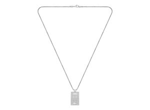 7613272509718 - Kette mit Anhänger LACOSTE Schmuck Edelstahl Halsschmuck Halskette Venezianer TENNIS COURT Halsketten Gr Edelstahl Länge 61 cm silberfarben (edelstahlfarben) Herren Ketten mit Anhänger