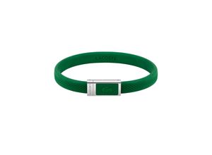 7613272510196 - Armband LACOSTE Schmuck Edelstahl Silikonarmband LACOSTE Armbänder Gr Silikon-Edelstahl grün (grün edelstahlfarben) Herren Hochzeitsmode