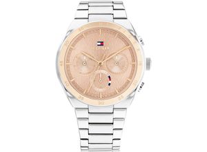 7613272519762 - Multifunktionsuhr TOMMY HILFIGER SPORT 1782574 Armbanduhren silberfarben Damen Quarzuhren Quarzuhr Armbanduhr Damenuhr Datum 1224-Stunden-Anzeige