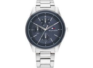 7613272520201 - Multifunktionsuhr TOMMY HILFIGER CASUAL 1710532 Armbanduhren silberfarben Herren Hochzeitsmode Quarzuhr Armbanduhr Herrenuhr Datum 1224-Std-Anzeige analog