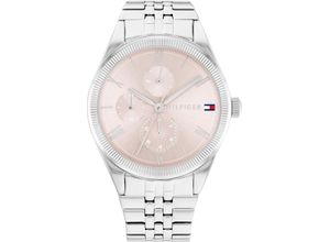 7613272520232 - Multifunktionsuhr TOMMY HILFIGER CLASSIC 1782590 Armbanduhren silberfarben Damen Quarzuhren Quarzuhr Armbanduhr Damenuhr Datum 1224-Stunden-Anzeige