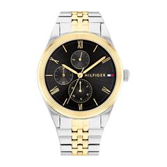 7613272520249 - Multifunktionsuhr TOMMY HILFIGER CLASSIC 1782591 Armbanduhren goldfarben (silbergoldfarben) Damen Quarzuhren Quarzuhr Armbanduhr Damenuhr Datum 1224-Stunden-Anzeige