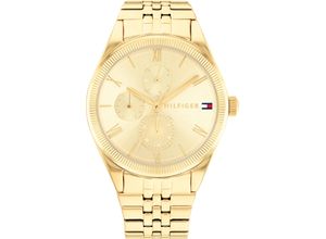 7613272520256 - Multifunktionsuhr TOMMY HILFIGER CLASSIC 1782592 Armbanduhren goldfarben Damen Quarzuhren Quarzuhr Armbanduhr Damenuhr Datum 1224-Stunden-Anzeige