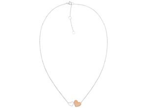 7613272521154 - Kette mit Anhänger TOMMY HILFIGER Schmuck Edelstahl Halsschmuck Ankerkette ENAMEL HEARTS Halsketten Gr Edelstahl Länge 51 cm rosegold (edelstahlfarben roségoldfarben kristallweiß kristallweiß) Damen Ketten mit Anhänger