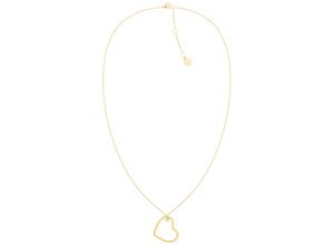 7613272521291 - Kette mit Anhänger TOMMY HILFIGER Schmuck Edelstahl Halsschmuck Ankerkette Halsketten Gr Edelstahl Länge 61 cm Breite 1 mm gelb (gelbgoldfarben transparent kristallweiß) Damen Ketten mit Anhänger