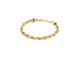 7613272521864 - Armband TOMMY HILFIGER Schmuck Edelstahl Armschmuck Gliederkette Unisex Armbänder Gr Edelstahl gelb (gelbgoldfarben) Tommy Hilfiger