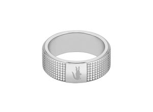 7613272522922 - Fingerring LACOSTE Schmuck Edelstahl Herrenring STENCIL Fingerringe Gr 66 Edelstahl 85 mm silberfarben (edelstahlfarben) Herren Fingerringe