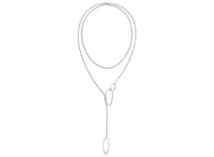 7613272523882 - Kette mit Anhänger CALVIN KLEIN Schmuck Edelstahl Halsschmuck Halskette Erbskette SCULPTURAL Halsketten Gr Edelstahl Länge 91 cm Breite 35 mm silberfarben (edelstahlfarben) Damen Ketten mit Anhänger zu Hoodie Shirt Jeans Sneaker Jacke Underwear