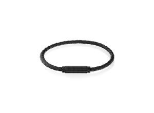 7613272524568 - Armband CALVIN KLEIN Schmuck Edelstahl Armschmuck Lederarmband ARCHITECTURAL Armbänder Gr Leder-Edelstahl schwarz Herren Hochzeitsmode