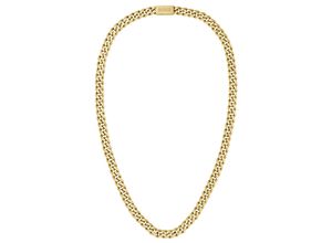 7613272527989 - Kette ohne Anhänger BOSS Schmuck Edelstahl Halsschmuck Panzerkette CHAIN FOR HIM Halsketten Gr Edelstahl Länge 60 cm Breite 89 mm gelb (gelbgoldfarben) Herren Ketten ohne Anhänger zu Hoodie Shirt Jeans Sneaker Underwear HUGO BOSS ORANGE