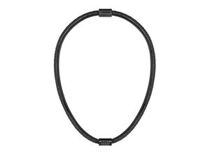 7613272528450 - Kette ohne Anhänger BOSS Schmuck Edelstahl Halsschmuck Lederhalskette Bead GALEN Halsketten Gr Leder-Edelstahl Länge 46 cm schwarz Herren Ketten ohne Anhänger zu Hoodie Shirt Jeans Sneaker Underwear HUGO BOSS ORANGE