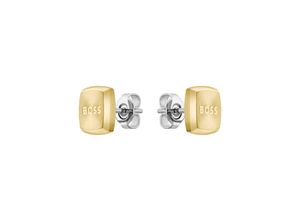 7613272529020 - Paar Ohrstecker BOSS Schmuck Edelstahl Ohrschmuck Ohrringe YANN Gr Edelstahl gelb (gelbgoldfarben) Herren Hochzeitsmode