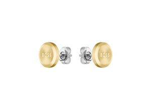 7613272529051 - Paar Ohrstecker BOSS Schmuck Edelstahl Ohrschmuck Ohrringe YANN Gr Edelstahl gelb (gelbgoldfarben) Herren Hochzeitsmode