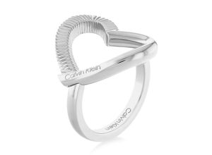 7613272529280 - Fingerring CALVIN KLEIN Schmuck Edelstahl Damenring DEFIANT Fingerringe Gr 54 Edelstahl 25 mm silberfarben (edelstahlfarben) Damen Fingerringe