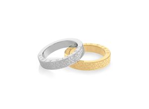 7613272529402 - Fingerring CALVIN KLEIN Schmuck Edelstahl Damenring DEFIANT Fingerringe Gr 52 Edelstahl 4 mm goldfarben (edelstahlfarben gelbgoldfarben) Damen Fingerringe