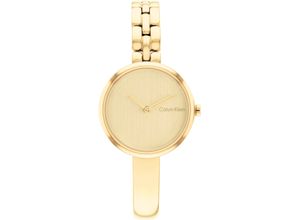 7613272529884 - Quarzuhr CALVIN KLEIN SCULPTURAL 25200279 Armbanduhren goldfarben Damen Quarzuhren Armbanduhr Damenuhr Mineralglas IP-Beschichtung