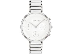 7613272529914 - Multifunktionsuhr CALVIN KLEIN TIMELESS 25200282 Armbanduhren silberfarben Damen Quarzuhren Quarzuhr Armbanduhr Damenuhr Datum 1224-Stunden-Anzeige