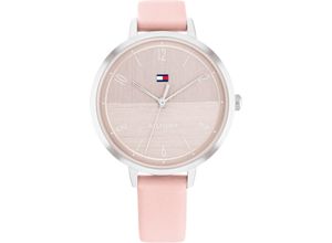 7613272537407 - Quarzuhr TOMMY HILFIGER SPORT 1782618 Armbanduhren rosa (hellrosa) Damen Armbanduhr Damenuhr analog Lederarmband