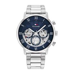 7613272539883 - Multifunktionsuhr TOMMY HILFIGER CLASSIC 1710569 Armbanduhren silberfarben Herren Hochzeitsmode Quarzuhr Armbanduhr Herrenuhr Datum 1224-Std-Anzeige analog