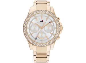 7613272540087 - Multifunktionsuhr TOMMY HILFIGER SPORT 1782624 Armbanduhren rosegold (roségoldfarben) Damen Quarzuhren Quarzuhr Armbanduhr Damen Datum Glaskristalle 1224-Std-Anzeige