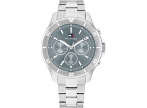 7613272540223 - Multifunktionsuhr TOMMY HILFIGER 1782638 Armbanduhren silberfarben Damen Quarzuhren Quarzuhr Armbanduhr Damen Datum Glaskristalle 1224-Std-Anzeige