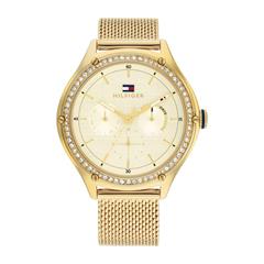 7613272540391 - Multifunktionsuhr TOMMY HILFIGER CLASSIC 1782655 Armbanduhren goldfarben Damen Quarzuhren Quarzuhr Armbanduhr Damenuhr Datum 1224-Stunden-Anzeige