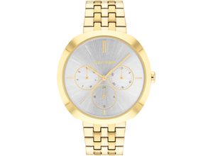 7613272543484 - Multifunktionsuhr CALVIN KLEIN CK SHAPE 25200336 Armbanduhren goldfarben Damen Quarzuhren Quarzuhr Armbanduhr Damenuhr Datum IP-Beschichtung