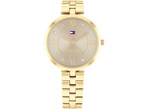 7613272544801 - Quarzuhr TOMMY HILFIGER 1782685 Armbanduhren goldfarben Damen Quarzuhren Armbanduhr Damenuhr Glaskristalle analog