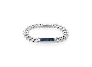 7613272545310 - Armband TOMMY HILFIGER Schmuck Edelstahl Armschmuck Panzerkette Armbänder Gr Edelstahl blau (edelstahlfarben blau blau) Herren Hochzeitsmode mit Onyx oder Sodalith