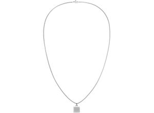 7613272545365 - Kette mit Anhänger TOMMY HILFIGER TH ICONIC SQUARE PENDANT 2790543 2790544 Halsketten Gr Edelstahl Länge 61 cm silberfarben (edelstahlfarben) Herren Ketten mit Anhänger Emaille