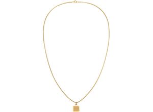 7613272545372 - Kette mit Anhänger TOMMY HILFIGER TH ICONIC SQUARE PENDANT 2790543 2790544 Halsketten Gr Edelstahl Länge 61 cm gelb (gelbgoldfarben) Herren Ketten mit Anhänger Emaille