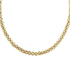 7613272545785 - Kette ohne Anhänger TOMMY HILFIGER Schmuck Edelstahl Halsschmuck Ankerkette INTERTWINED CIRCLES Halsketten Gr Edelstahl Länge 46 cm gelb (gelbgoldfarben) Damen Ketten ohne Anhänger