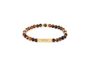 7613272548984 - Armband CALVIN KLEIN Schmuck Edelstahl Armschmuck Steinarmband Zugarmband BEADS Armbänder Gr Edelstahl braun (gelbgoldfarben braun braun) Herren mit Hämatit oder Tigerauge