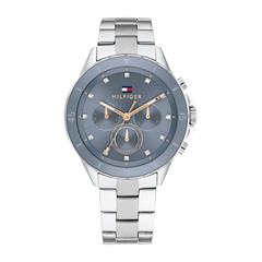 7613272577069 - Multifunktionsuhr TOMMY HILFIGER Mellie Armbanduhren silberfarben Damen Quarzuhren Quarzuhr Armbanduhr Damen Datum Glaskristalle 1224-Std-Anzeige