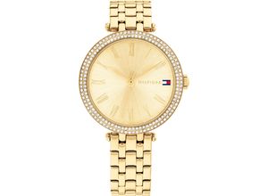 7613272578585 - Quarzuhr TOMMY HILFIGER NATALIE Armbanduhren goldfarben Damen Quarzuhren Armbanduhr Damenuhr Glaskristalle