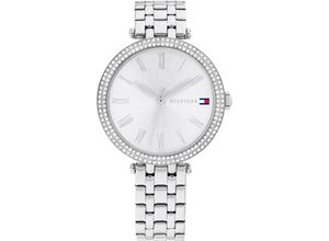 7613272578592 - Quarzuhr TOMMY HILFIGER NATALIE Armbanduhren silberfarben Damen Armbanduhr Damenuhr Glaskristalle Edelstahlarmband