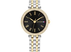 7613272578608 - Quarzuhr TOMMY HILFIGER NATALIE Armbanduhren silberfarben (silberfarben goldfarben) Damen Armbanduhr Damenuhr Glaskristalle Edelstahlarmband