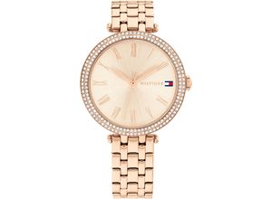 7613272578615 - Quarzuhr TOMMY HILFIGER NATALIE Armbanduhren goldfarben (roségoldfarben) Damen Armbanduhr Damenuhr Glaskristalle Edelstahlarmband