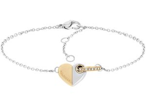 7613272579575 - Armband TOMMY HILFIGER SS24 LOVE 2780880 Armbänder Gr Edelstahl weiß (edelstahlfarben gelbgoldfarben weiß weiß) Damen Armbänder Silber mit Glasstein