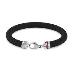 7613272579797 - TOMMY HILFIGER Herren Armband Silikon mit Edelstahl schwarz