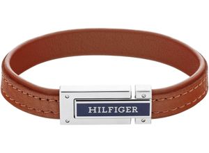 7613272579865 - Armband TOMMY HILFIGER SS24 FLAT 2790559 2790560 2790561 Armbänder Gr Leder-Edelstahl braun (hellbraun edelstahlfarben) Herren Hochzeitsmode mit Emaille