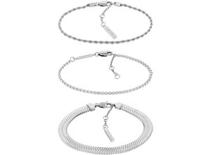 7613272583299 - Armband Set CALVIN KLEIN ACCENT 35000625 Armbänder Gr Edelstahl silberfarben (edelstahlfarben) Damen Armbänder