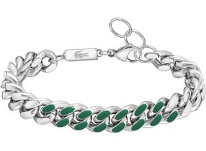 7613272585019 - Armband LACOSTE STRIKE 2040309 Armbänder Gr Edelstahl grün (edelstahlfarben grün) Herren mit Emaille