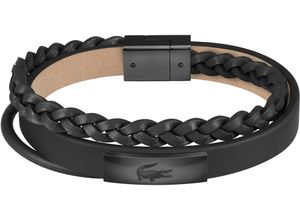 7613272585101 - Lederarmband LACOSTE FUSION 2040317 2040318 Armbänder Gr Leder-Edelstahl schwarz Herren Lederarmbänder