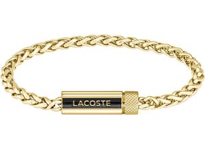 7613272585309 - Armband LACOSTE SPELT 2040337 2040338 2040339 Armbänder Gr Edelstahl schwarz (gelbgoldfarben schwarz) Herren Hochzeitsmode mit Emaille