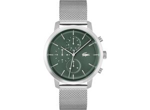 7613272587181 - Multifunktionsuhr LACOSTE REPLAY Armbanduhren silberfarben Herren Hochzeitsmode Quarzuhr Armbanduhr Herrenuhr Datum 1224-Stunden-Anzeige